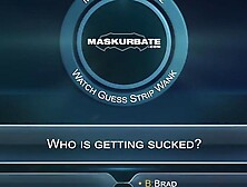 MaskXXX. com - Hot trivia quiz leads to interracial BJ and self-pleasure