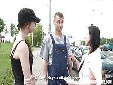 Young Car Window Washer Gets A Very Filthy Offer On The Street