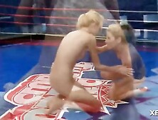 Sexy Oiled Lesbian Babes Are Wrestling
