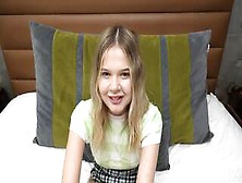 This blonde teen cocksucker stars in this casting porn