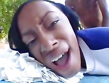 Chubby ebony cheerleader slut getting pounded