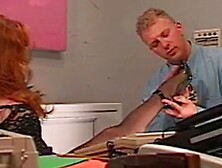 Guy licking slut's nylon clad feet