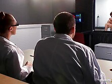 Busty nurse rides a big pecker