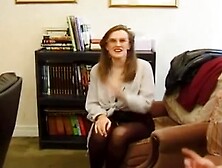 British bushy Step mother I'd like to fuck in nylons acquires drilled on the bed