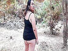 Bbw Flashing In The Woods