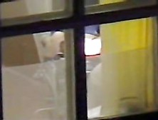 Voyeuring thru the window of the medical office