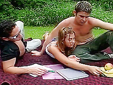 Naughty teen Picnic Turns Into An Outdoor Devil's Threesome (18+)