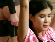 Sporty girl dumps best friend for big dick gym teacher - Fitness Rooms