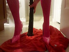 Cumming W/ Fishnet Body Suit,  High Heels And Extreme Dildo Usage, Enjoy:)