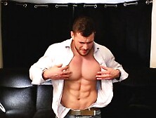 Muscle Meet Suit Jacket And Cum On Self