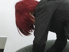 Red Haired Minx Sucking Off A Massive Dick