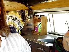 Bareback Threesome Action - Spitting on Dick & Anal Sex with Older Man