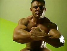 Big Bodybuilder Oiling