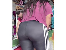 Juicy Booty.  Big Ass Black Leggings 1