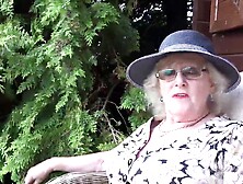 AuntJudys - 66yo Bushy Older GILF Mrs. Claire Sucks Your Jock in the Garden (POV)