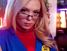 Barbie's Bounce House - Blondie Barbie Beach Fingered & Played By Older Guy