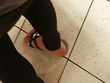 Perfect Blonde Hottie Candid Feet And Face