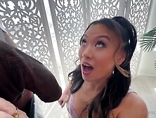 Asian Beauty In Lingerie Fulfills Big Black Cock Fantasy