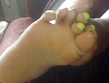 Yellow Long Toenails Foot Tease