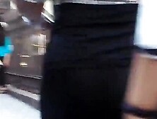 see thru black leggings nice ass