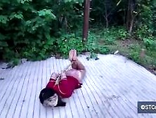 Chinese Girl outdoor exhibitionism BDSM Training 180