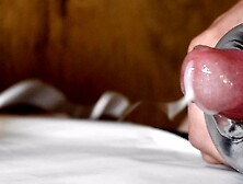 ASMR fleslight fuck loud moaning and huge sperm shot with extreme slow motion