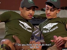 Jerk-Off Training Session - Two Hunks Jack Off For The Camera
