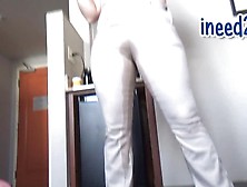 Redhead Ami Full Bladder Pants Wetting Peeing