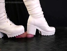 Heavy Crushing Or Painful Bootjob,  Perfect Painful Tank Heels