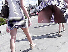 Adorable Lady In Mini Skirt Got In Public Upskirt Scene