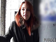 Redhead Czech girl twat fucked by stranger for money