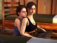 Jill Valentine and insatiable Claire Redfield Refuge