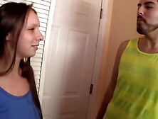 Topless Teen Jerking Her Boyfriend (18+)