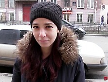 Excited beauty forgets about shyness during a hardcore casting
