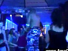 Hot party girls sharing lucky stripper