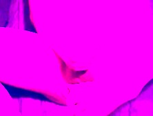 Trans beauty strokes her knob and puts her feet in your face