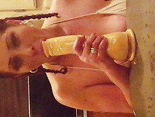 Smoking dildo blowjob by cassie k. !