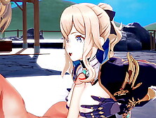 Genshin Impact - Sex with Jean on Onsen (Real Jean Voice!) [3D Cartoon,  4K,  60FPS,  Uncensored]