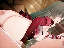 Phrolova,  a big-titted cartoon babe,  gets double-teamed in a wild 3D hentai gangbang!