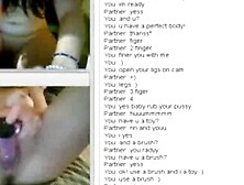 Chatroulette #84 Horny naughty brunette masturbates