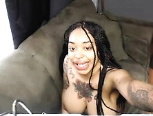 Ebony Gf With Huge Boobs Takes Hot Shower