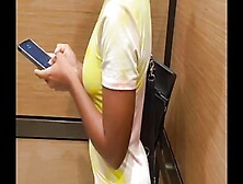 Nerdy Girl Gives Crazy Blown on in the Elevator.  She Said She Had a Boyfriend but You Couldnt Tell From the Way She Way She Too