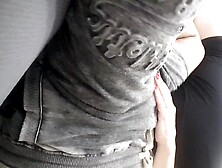 Shy mature Gf touches,  groping my penis next allies