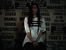 Artistic dark sex with a skinny slender brunette