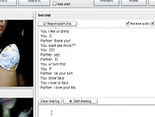 Maculated asian teen play with hairy pussy on chatroule