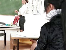 Glam teacher loves wam lesbian fourway