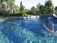 Tight Youtube Influencer Masturbates Solo Public Near Pool