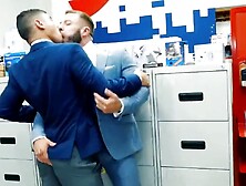 Guys In Suits Bastian Karim & Diego Reyes Are Having Office Sex