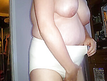 Bbw Wife,  Hairy Pussy,  Big Tits,  White Pantys, Black Girdle