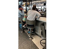 Candid thick,  big titty,  blonde milf showing off